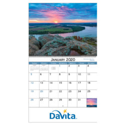 2020 AMERICAN SCENIC WALL CALENDAR – SPIRAL