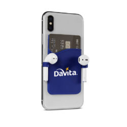 Silicone Smartphone Pocket with Earbud Loops