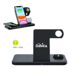 4-in-1 Qi Wireless Charging, USB Output, Airpods (lightning), iWatch Charging Stand