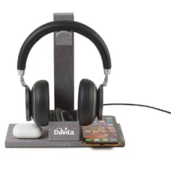Truman Dual Wireless Charger and Headphone Stand