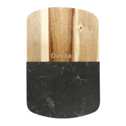 Black Marble Cheese Board Set with Knives