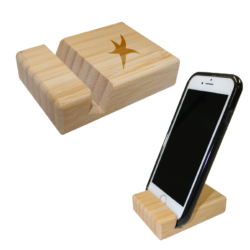 BAMBOO BLOCK PHONE STAND
